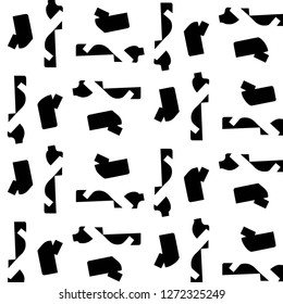 Simple black and white vector illustration. Abstract geometric background pattern