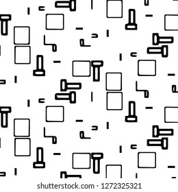 Simple black and white vector illustration. Abstract geometric background pattern
