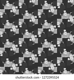 Simple black and white vector illustration. Abstract geometric background pattern