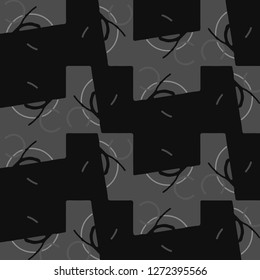 Simple black and white vector illustration. Abstract geometric background pattern