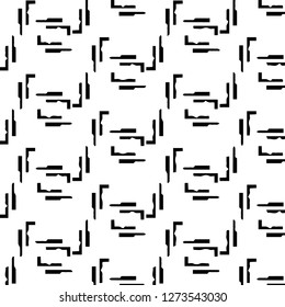 Simple black and white vector illustration. Abstract geometric background pattern