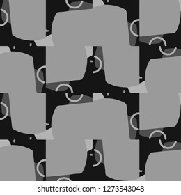 Simple black and white vector illustration. Abstract geometric background pattern