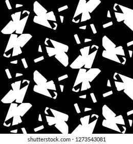 Simple black and white vector illustration. Abstract geometric background pattern