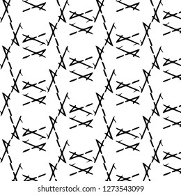 Simple black and white vector illustration. Abstract geometric background pattern
