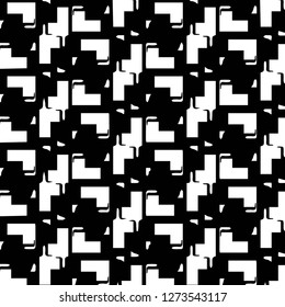 Simple black and white vector illustration. Abstract geometric background pattern