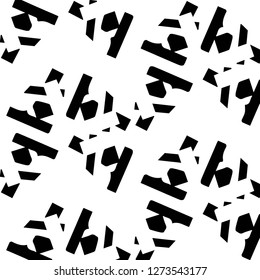 Simple black and white vector illustration. Abstract geometric background pattern