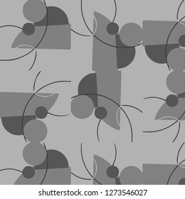 Simple black and white vector illustration. Abstract geometric background pattern