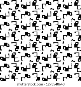 Simple black and white vector illustration. Abstract geometric background pattern