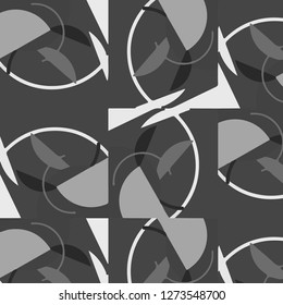 Simple black and white vector illustration. Abstract geometric background pattern