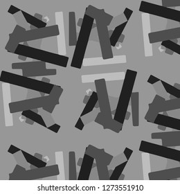 Simple black and white vector illustration. Abstract geometric background pattern