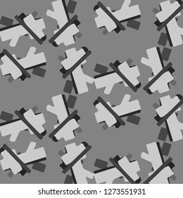Simple black and white vector illustration. Abstract geometric background pattern