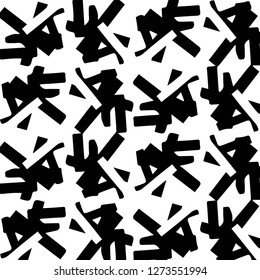 Simple black and white vector illustration. Abstract geometric background pattern