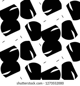 Simple black and white vector illustration. Abstract geometric background pattern