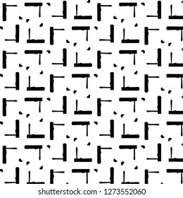 Simple black and white vector illustration. Abstract geometric background pattern