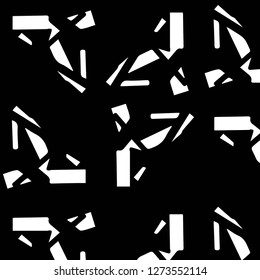Simple black and white vector illustration. Abstract geometric background pattern