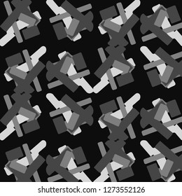 Simple black and white vector illustration. Abstract geometric background pattern