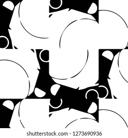Simple black and white vector illustration. Abstract geometric background pattern