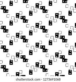 Simple black and white vector illustration. Abstract geometric background pattern