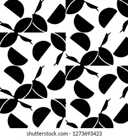 Simple black and white vector illustration. Abstract geometric background pattern