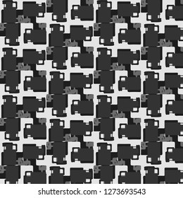 Simple black and white vector illustration. Abstract geometric background pattern