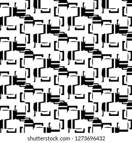 Simple black and white vector illustration. Abstract geometric background pattern