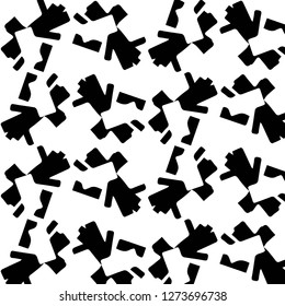 Simple black and white vector illustration. Abstract geometric background pattern