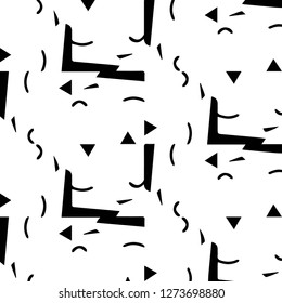 Simple black and white vector illustration. Abstract geometric background pattern