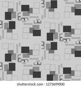 Simple black and white vector illustration. Abstract geometric background pattern
