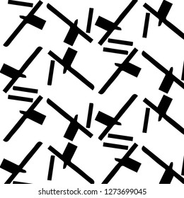 Simple black and white vector illustration. Abstract geometric background pattern