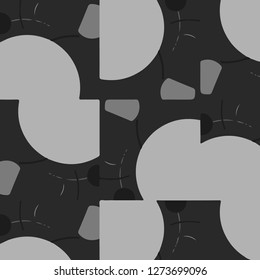 Simple black and white vector illustration. Abstract geometric background pattern