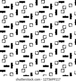 Simple black and white vector illustration. Abstract geometric background pattern