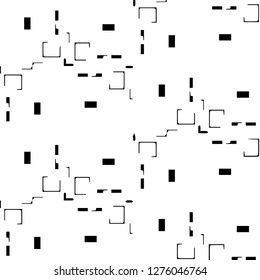Simple black and white vector illustration. Abstract geometric background pattern
