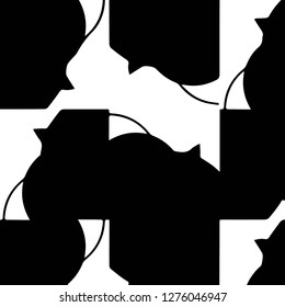 Simple black and white vector illustration. Abstract geometric background pattern
