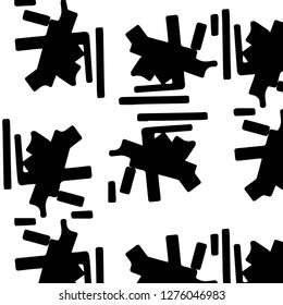 Simple black and white vector illustration. Abstract geometric background pattern
