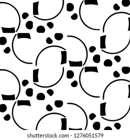 Simple black and white vector illustration. Abstract geometric background pattern