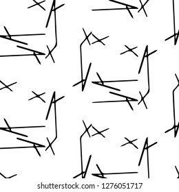 Simple black and white vector illustration. Abstract geometric background pattern