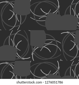 Simple black and white vector illustration. Abstract geometric background pattern