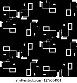 Simple black and white vector illustration. Abstract geometric background pattern

