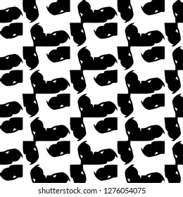 Simple black and white vector illustration. Abstract geometric background pattern
