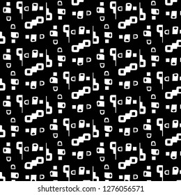 Simple black and white vector illustration. Abstract geometric background pattern
