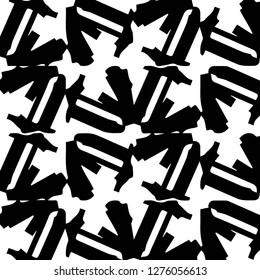 Simple black and white vector illustration. Abstract geometric background pattern
