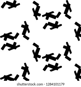 Simple black and white vector illustration. Abstract geometric background pattern