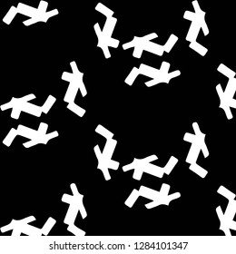Simple black and white vector illustration. Abstract geometric background pattern