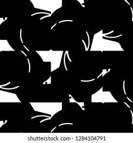 Simple black and white vector illustration. Abstract geometric background pattern
