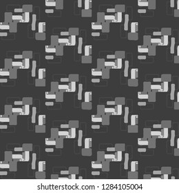 Simple black and white vector illustration. Abstract geometric background pattern