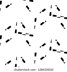 Simple black and white vector illustration. Abstract geometric background pattern