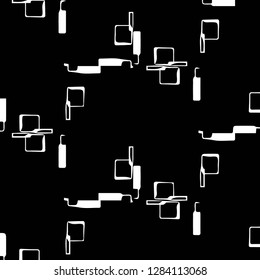 Simple black and white vector illustration. Abstract geometric background pattern
