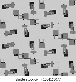 Simple black and white vector illustration. Abstract geometric background pattern