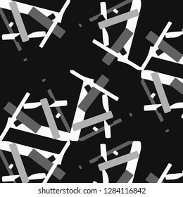 Simple black and white vector illustration. Abstract geometric background pattern