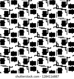 Simple black and white vector illustration. Abstract geometric background pattern